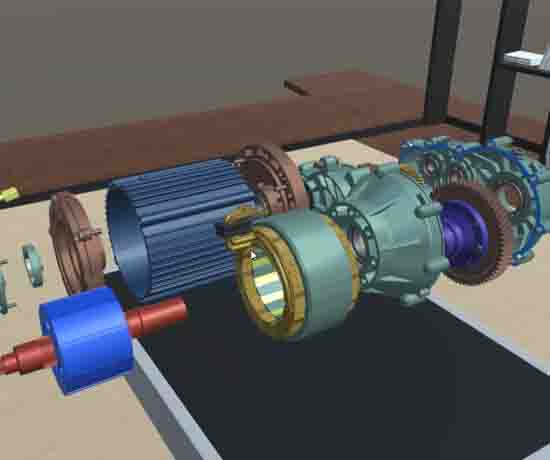 新能源汽车直流有刷电机VR3D教学软件